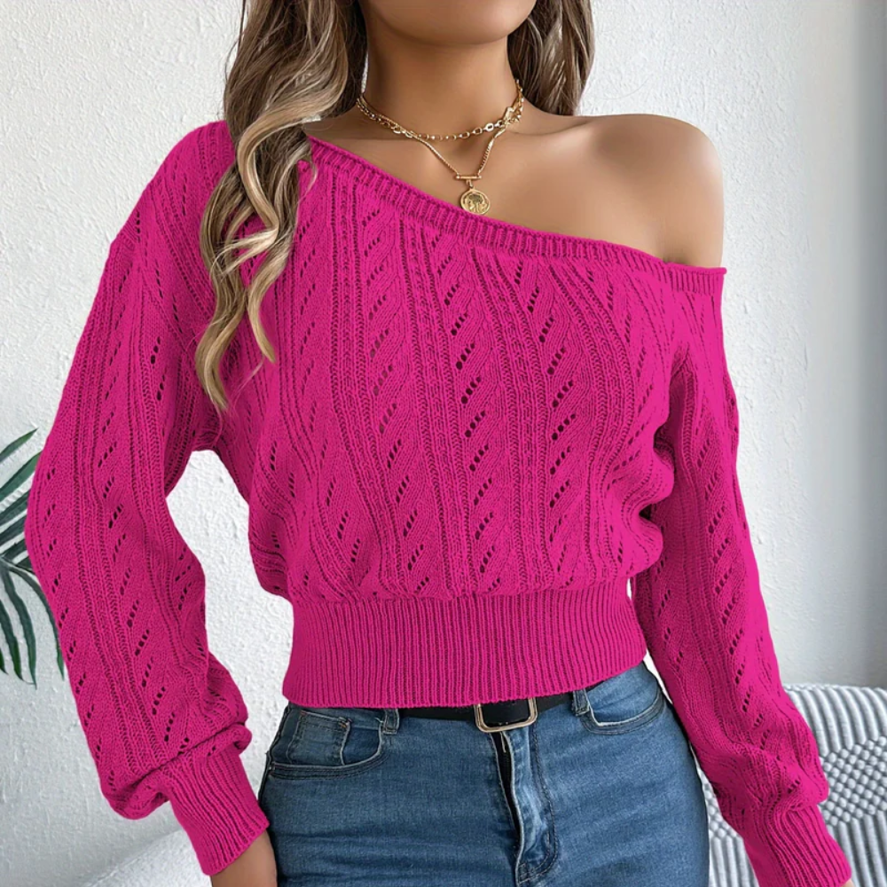 VALERIE | OFF-SHOULDER STRICKPULLOVER