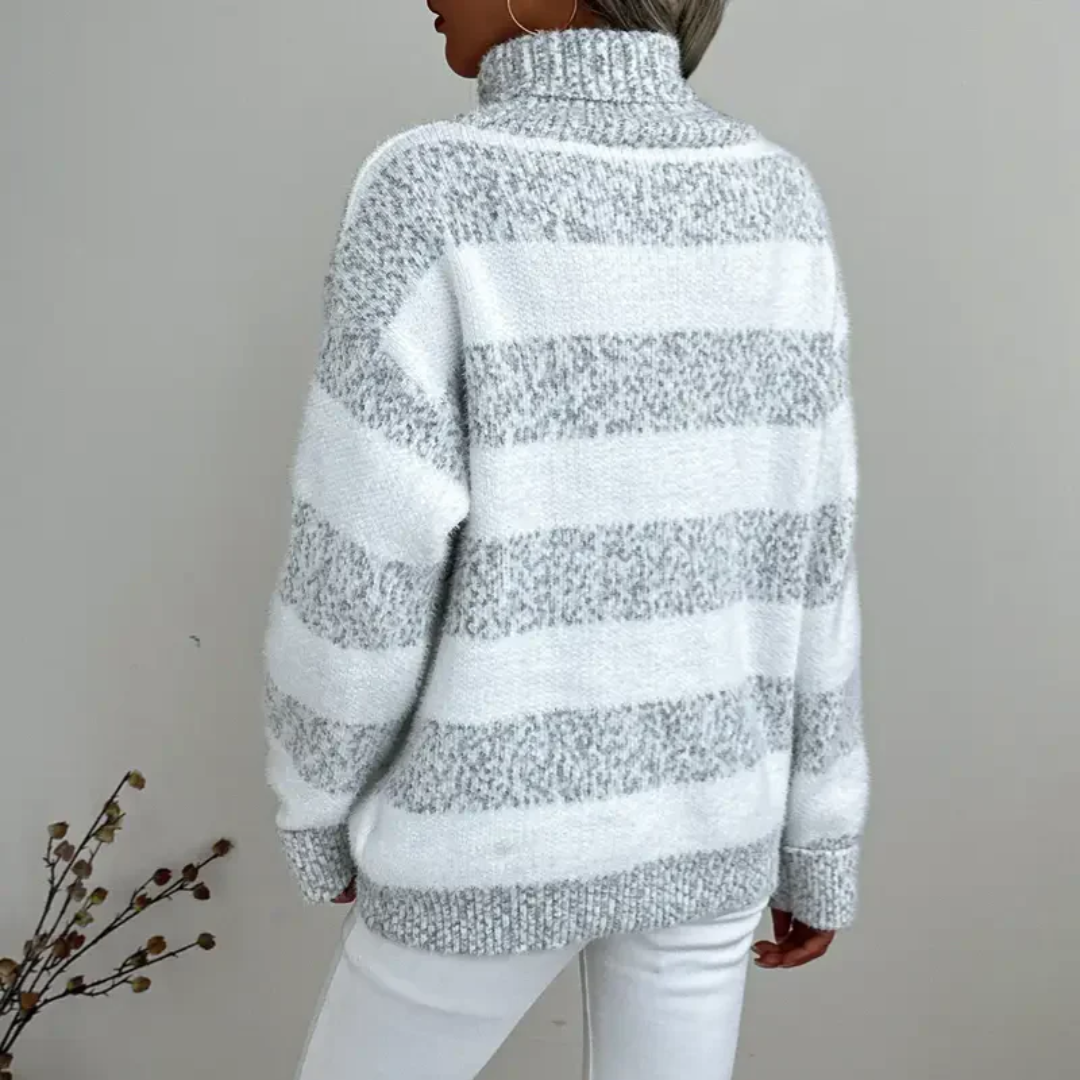 MILOU | GESTREIFTER STRICKPULLOVER