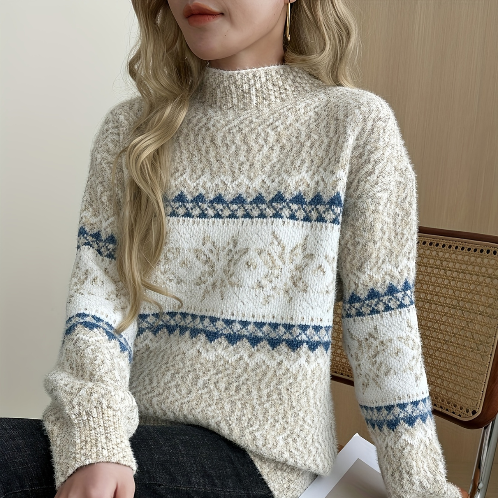 BIANCA | PULLOVER MIT MOCK NECK