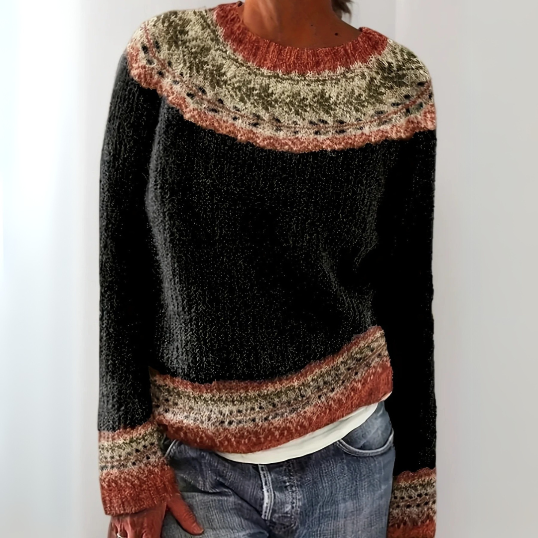 ELENA | STRICKPULLOVER MIT NORDISCHEM MUSTER