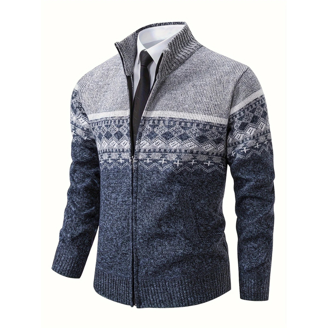 VIGGO | HERREN STRICKJACKE MIT WINTERMUSTER