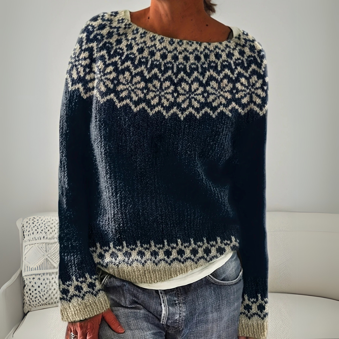 LOUISE | STRICKPULLOVER MIT NORDISCHEM MUSTER