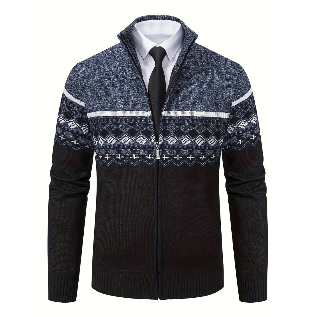 VIGGO | HERREN STRICKJACKE MIT WINTERMUSTER