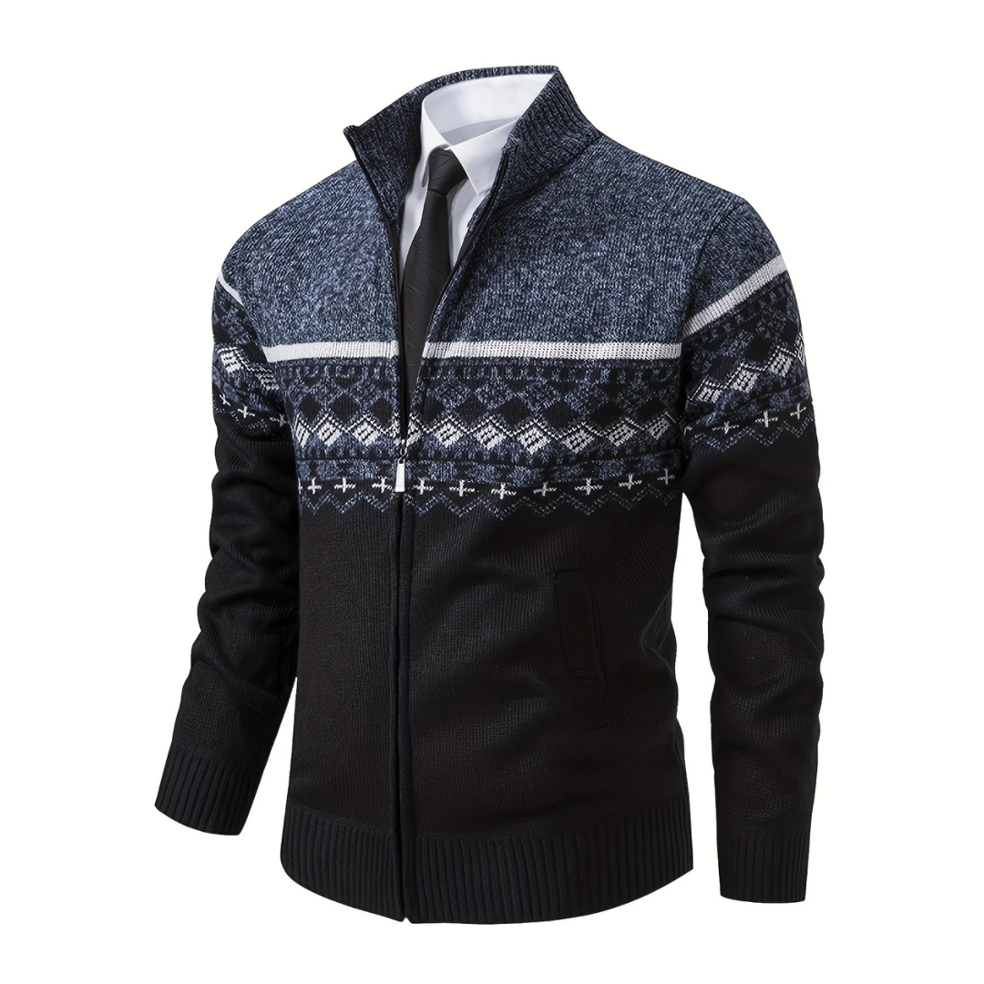 VIGGO | HERREN STRICKJACKE MIT WINTERMUSTER