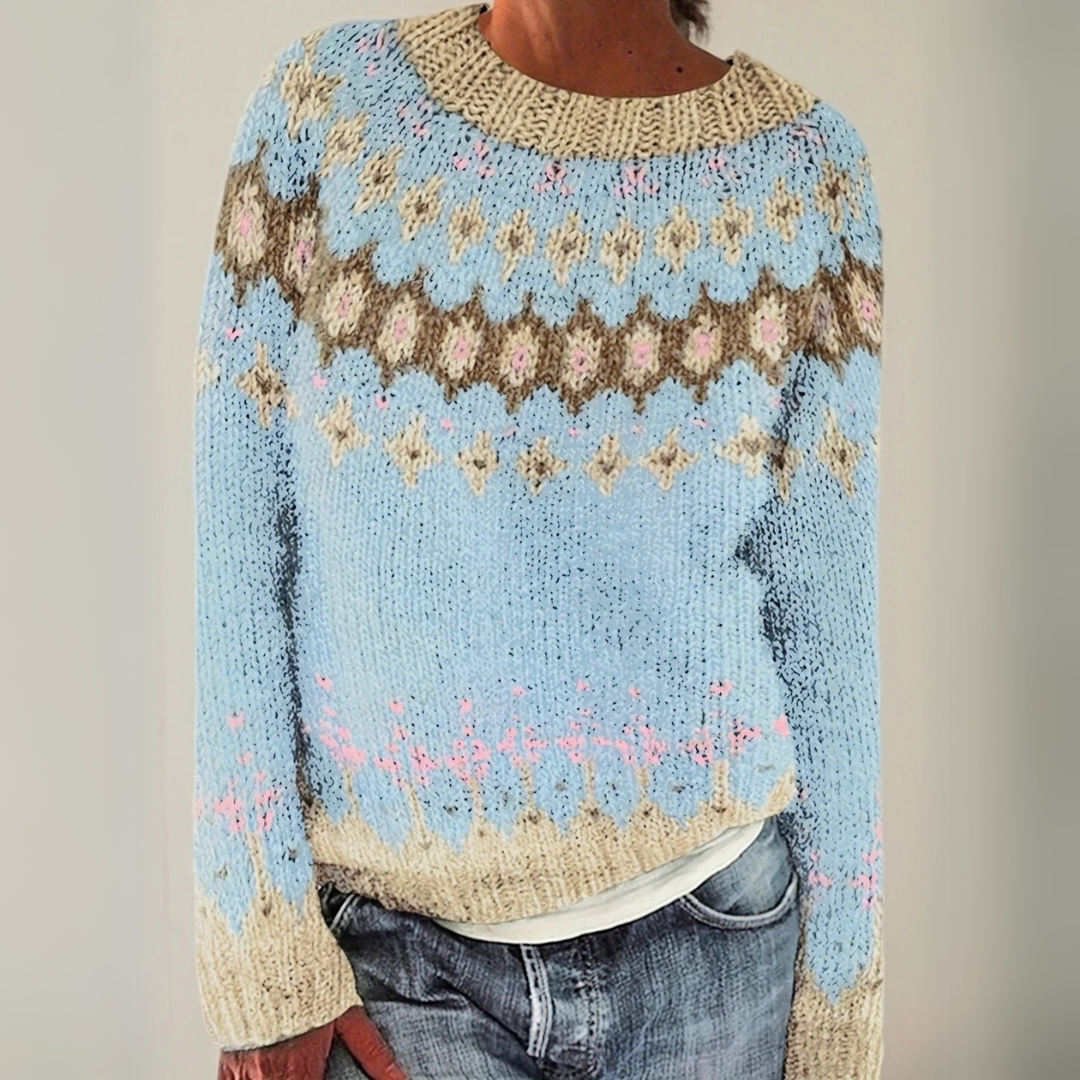 IVANA | STRICKPULLOVER MIT NORDISCHEM MUSTER