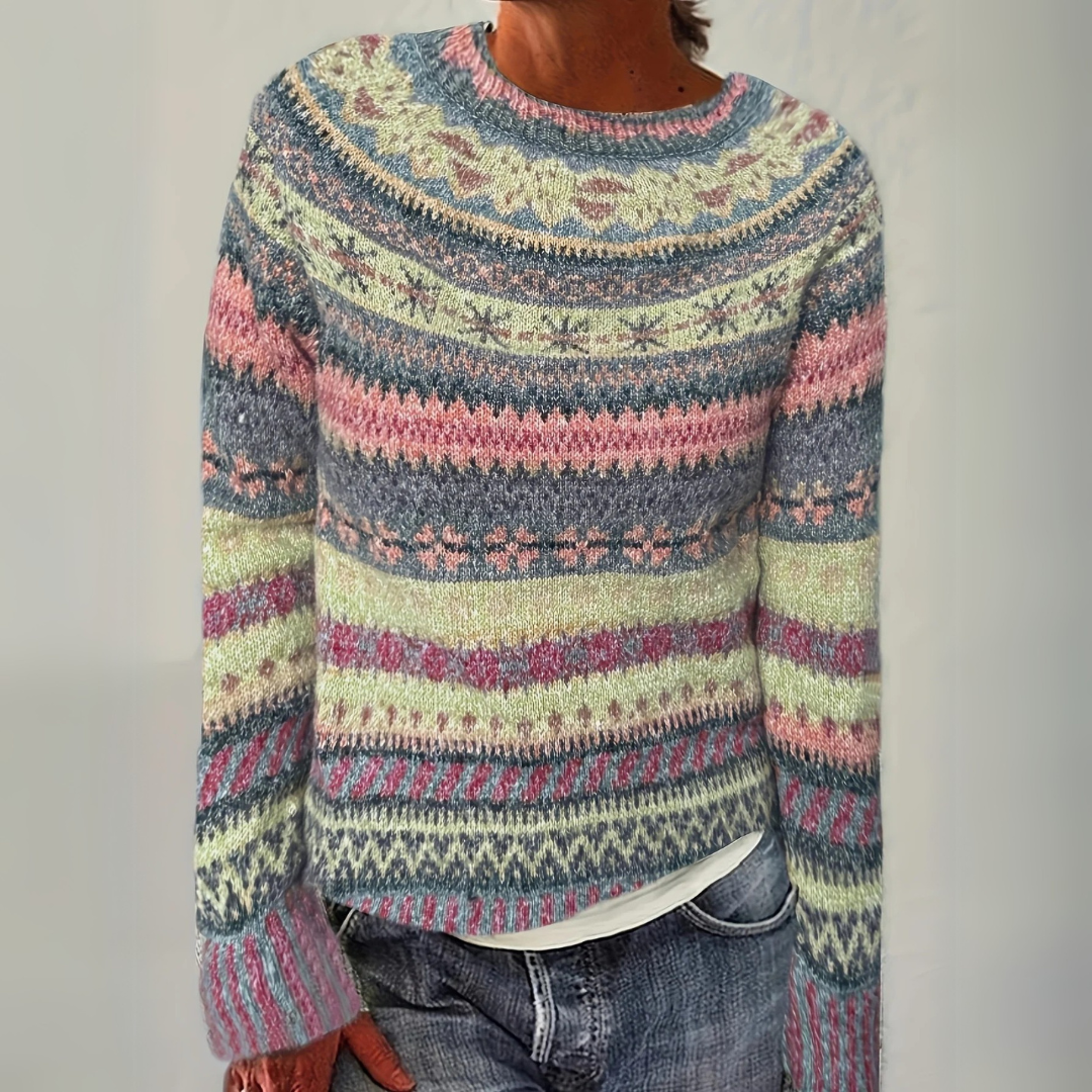 MARLENA | STRICKPULLOVER MIT NORDISCHEM MUSTER