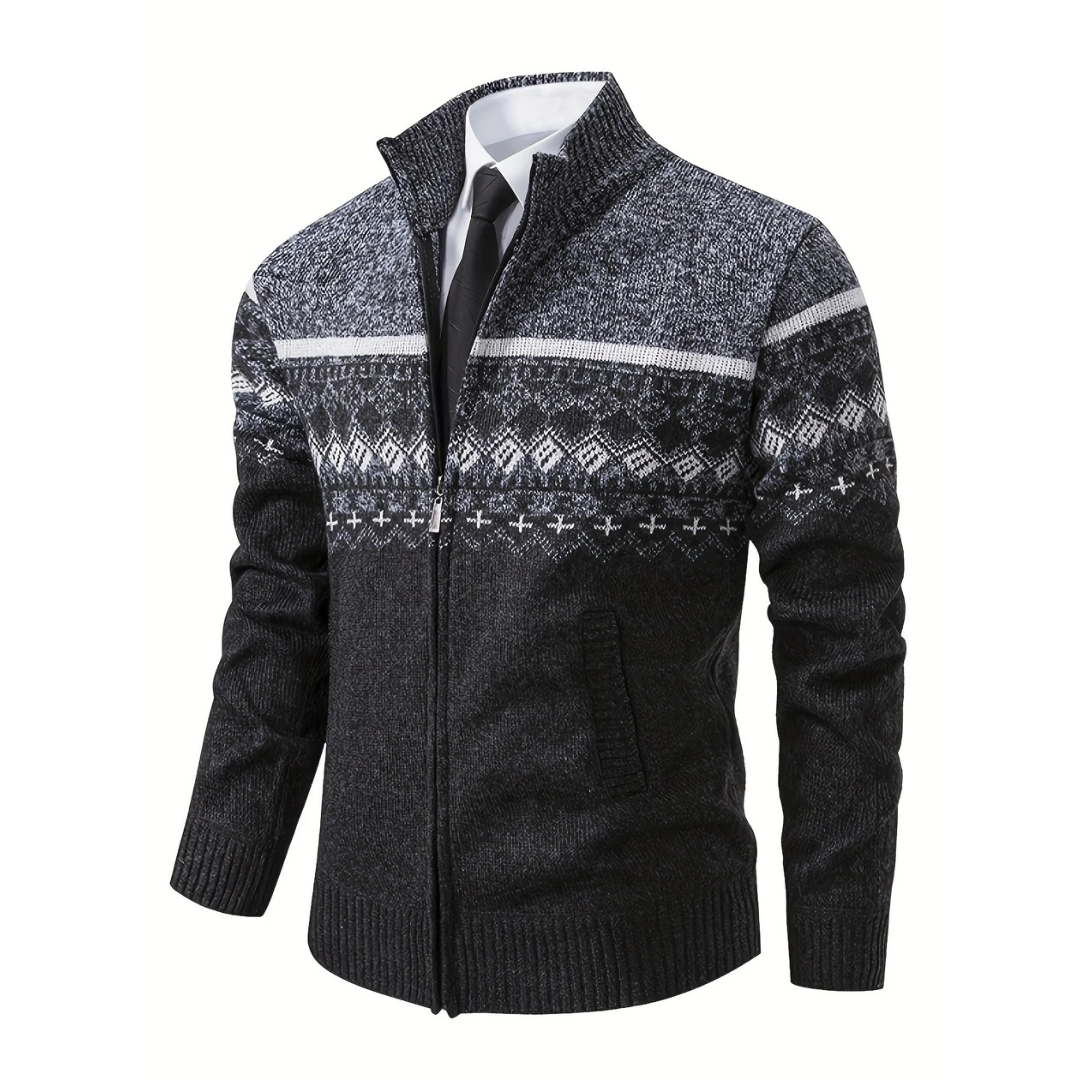 VIGGO | HERREN STRICKJACKE MIT WINTERMUSTER